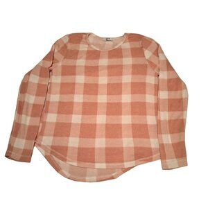 Women's Suzy Shier Dusty Rose Pink/White Long Sleeve Sweater, Probably Medium